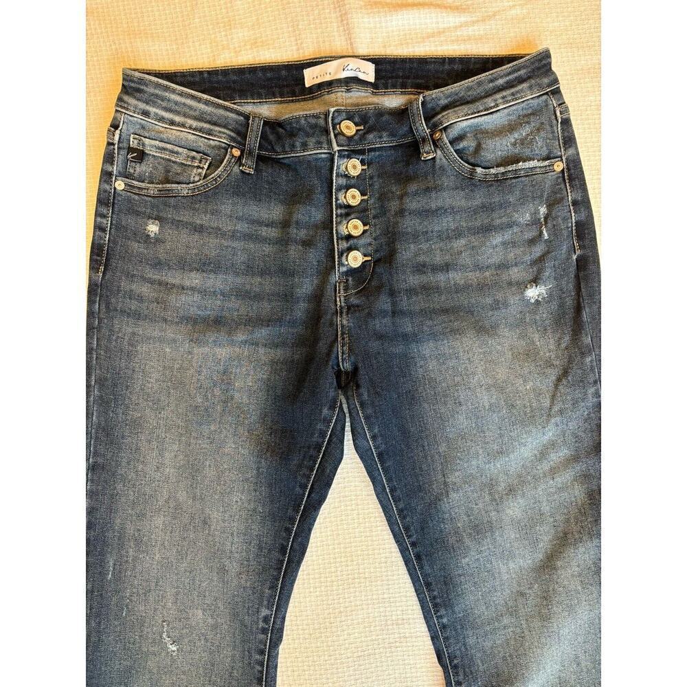 Kancan Jeans 31 Dark Wash Baylor Mid rise Flare Western Cowgirl Preppy - Picture 5 of 14